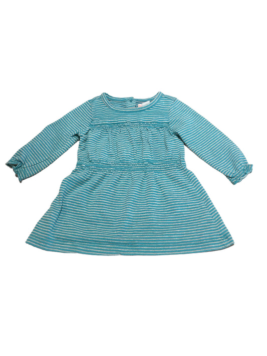 Blue Striped Dress, size 6-12m