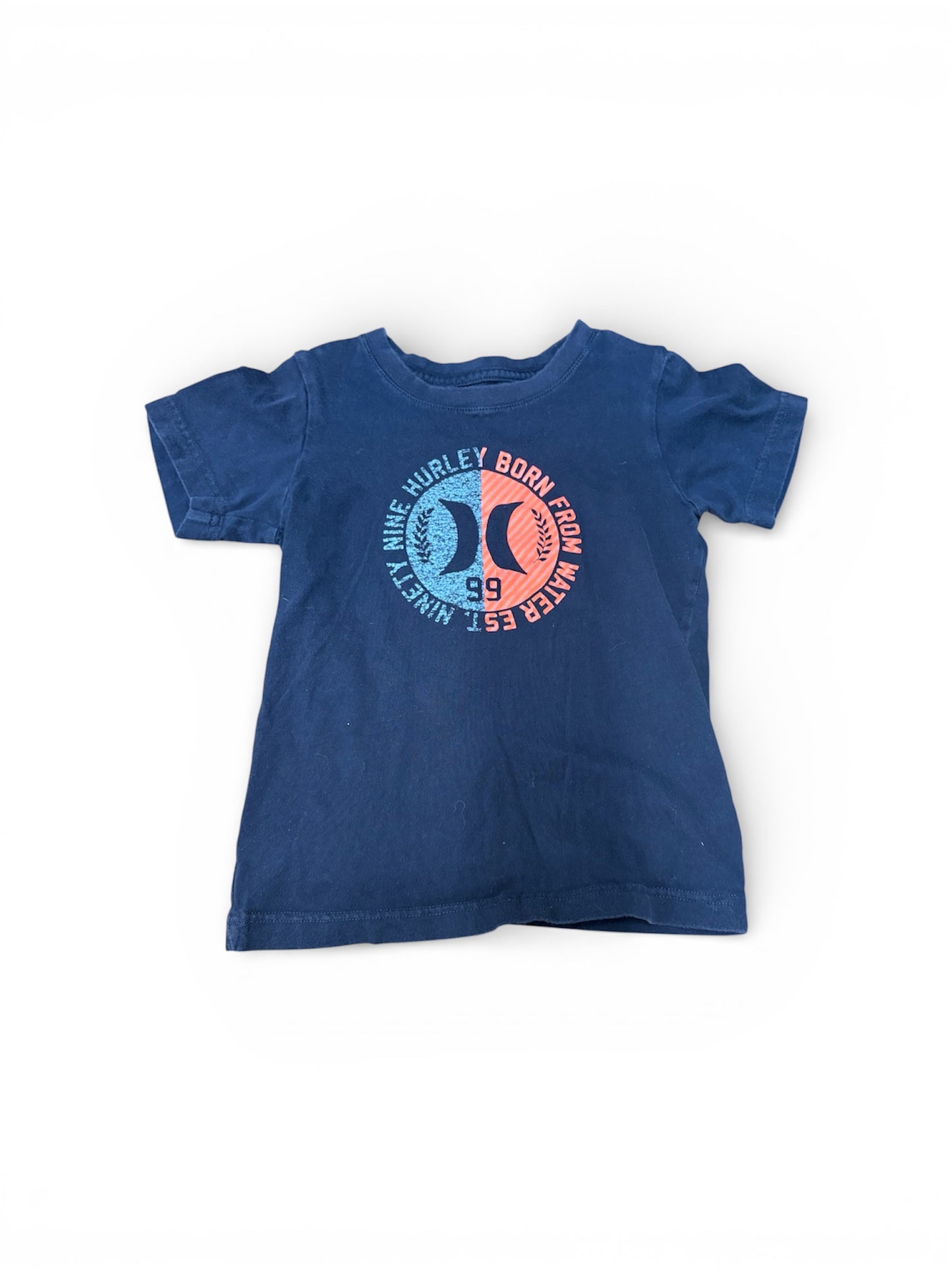 Navy/orange shirt 6-7