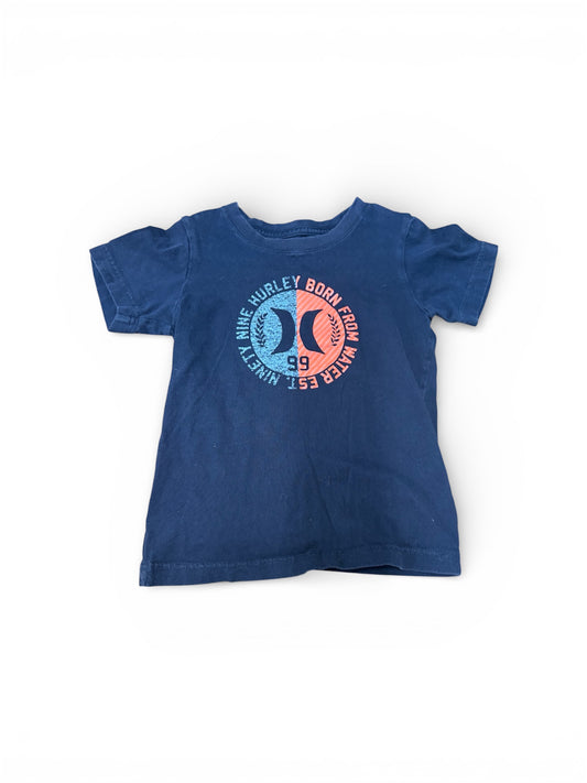 Navy/orange shirt 6-7