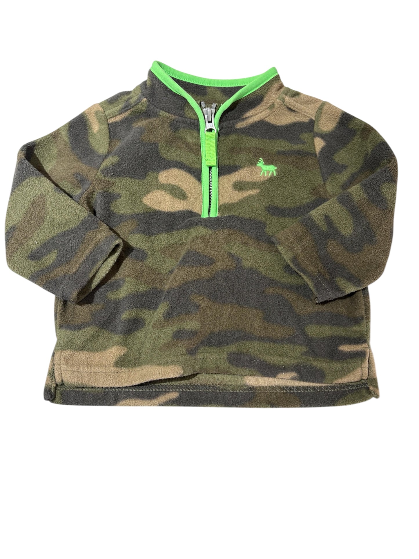 Camo fleece quarter zip 9m