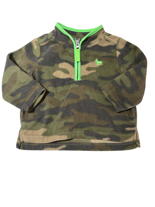 Camo fleece quarter zip 9m