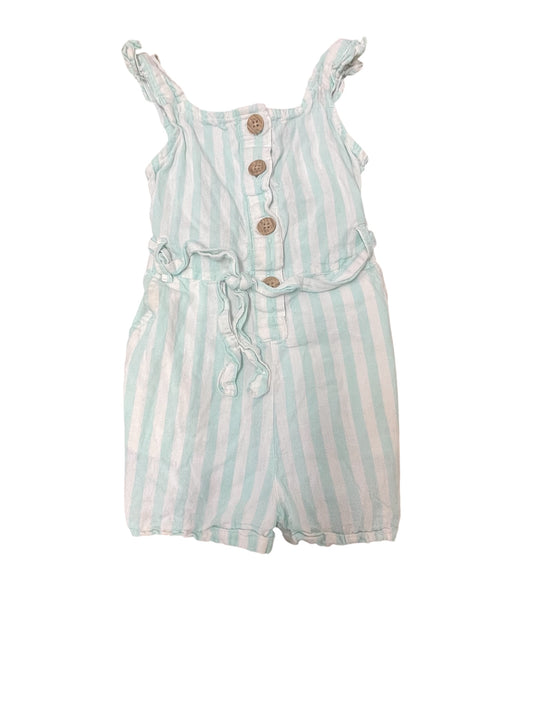 Linen Mix Striped Romper 5