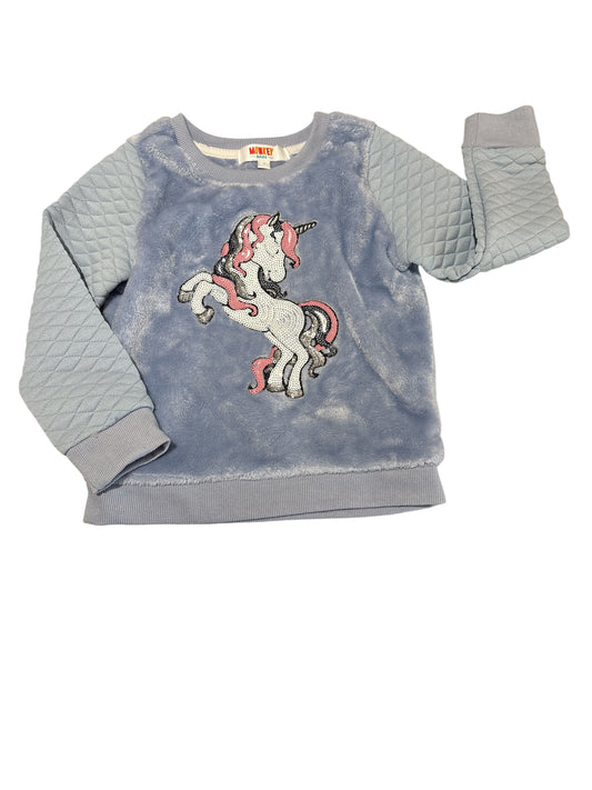 Fuzzy unicorn sweater 4T