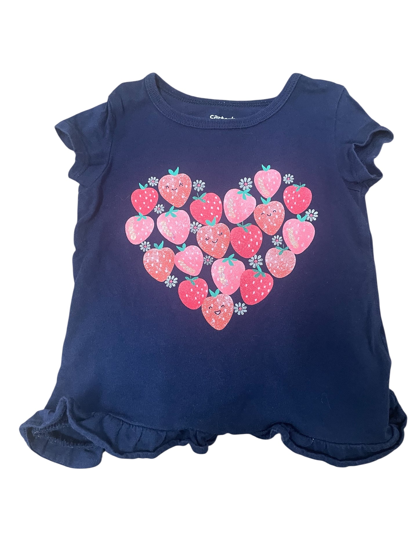 Navy Strawberry Tee 18 Months