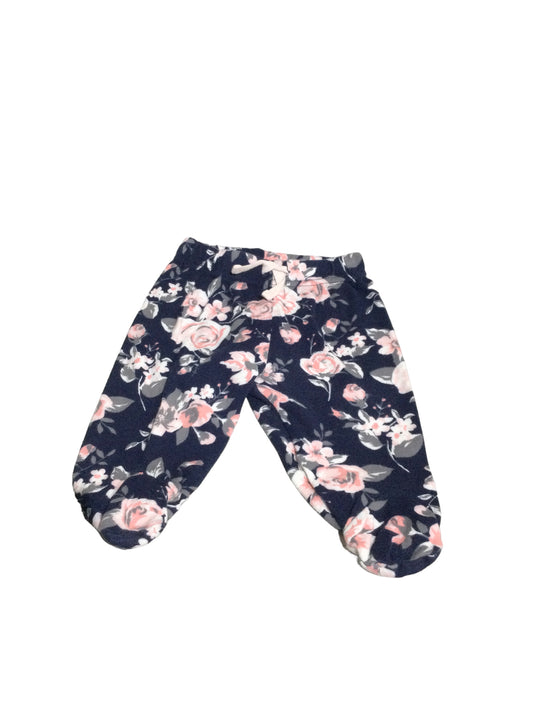 Flower Footie Pants size 0-3m