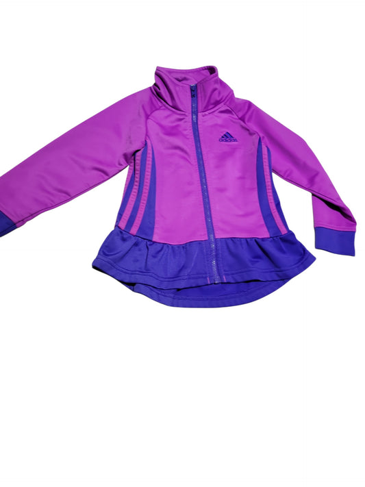 Purple and blue zip up sweater sz 2T