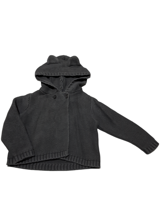 Hooded knit sweater with ears 12-18m