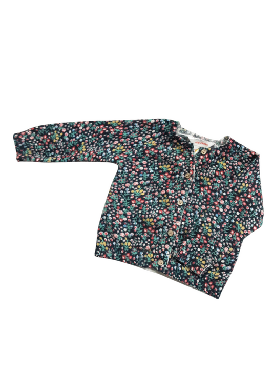 Navy floral size 6-12m