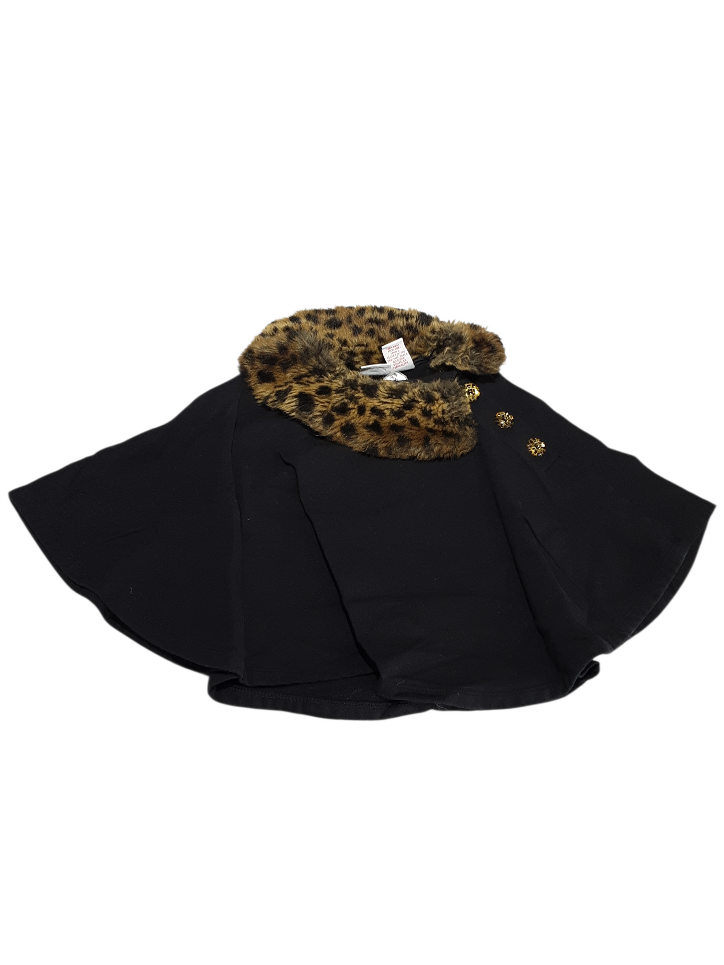 Leopard lined poncho 4t