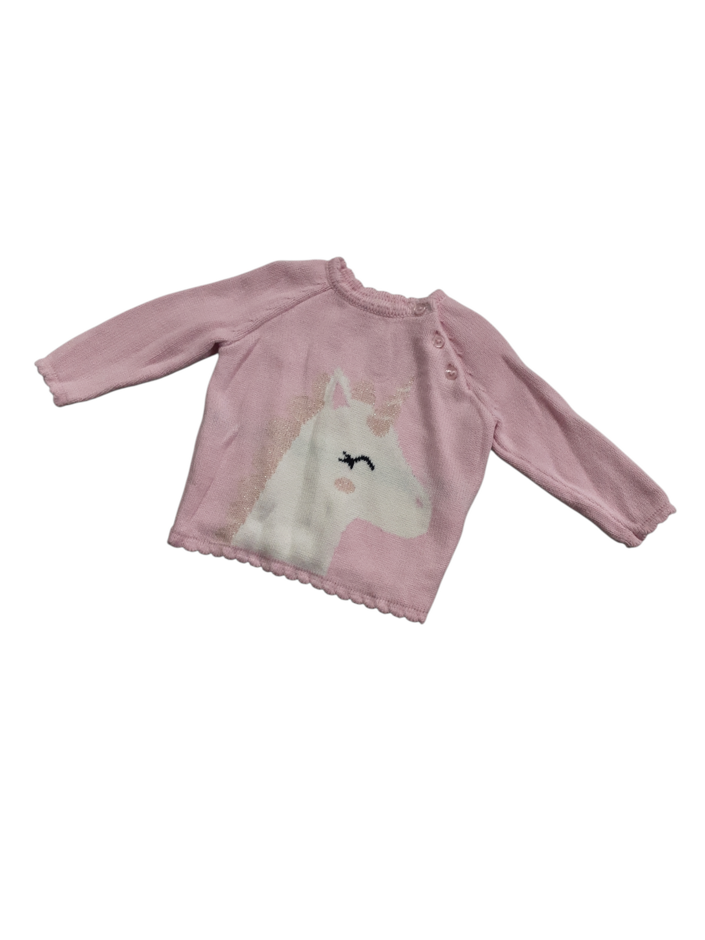 Pink unicorn size 3-6m