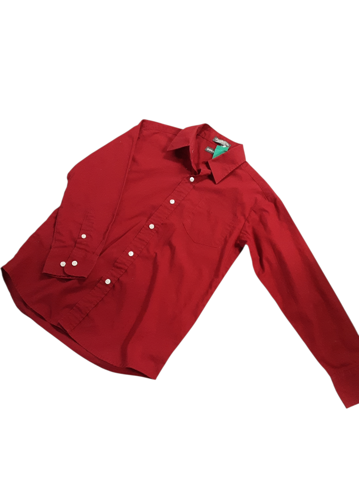 Red button up size 10