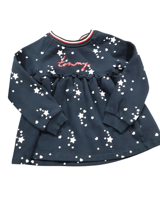 Navy stars and hearts size 4