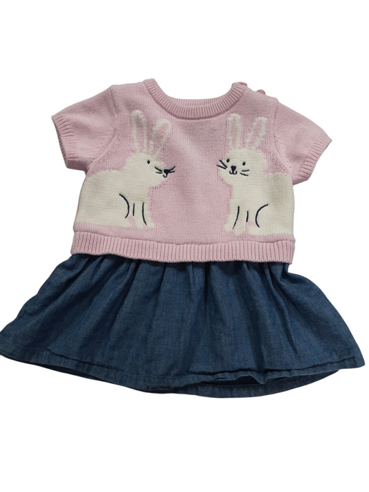 Bunny dress size 3-6m