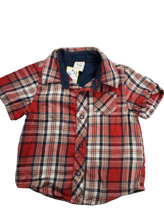 Red plaid sz 6/12m