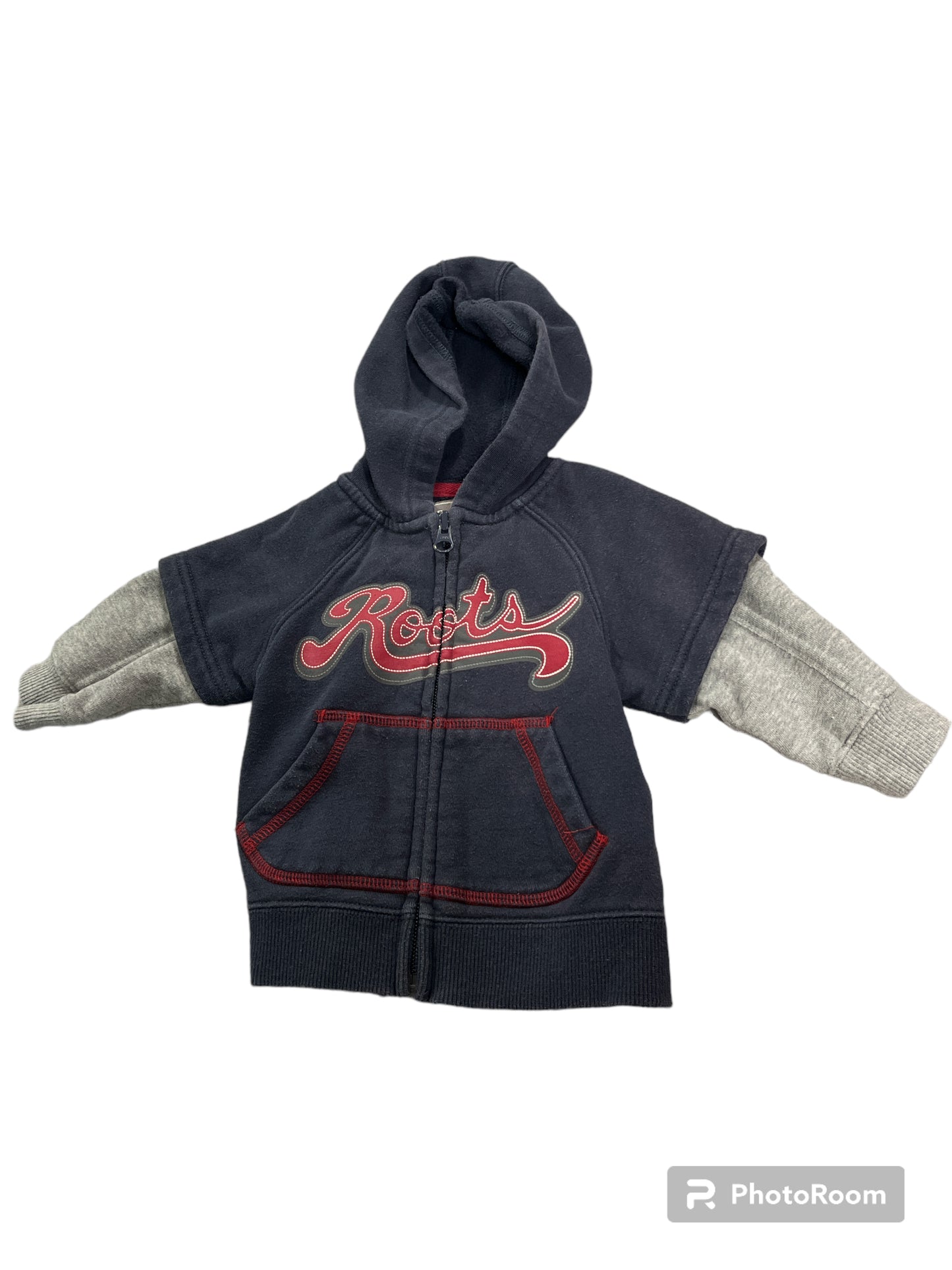 Red and Navy Zip Up Size 3-6m
