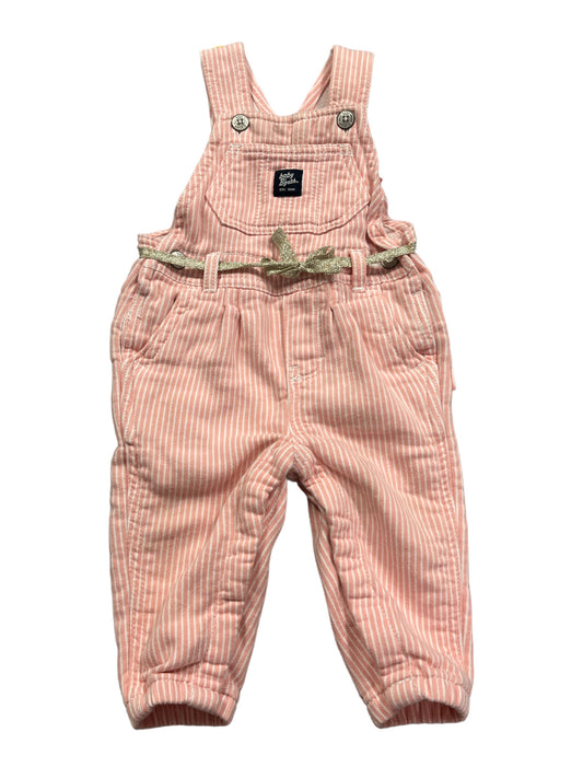 Stripped Overalls Size 9m