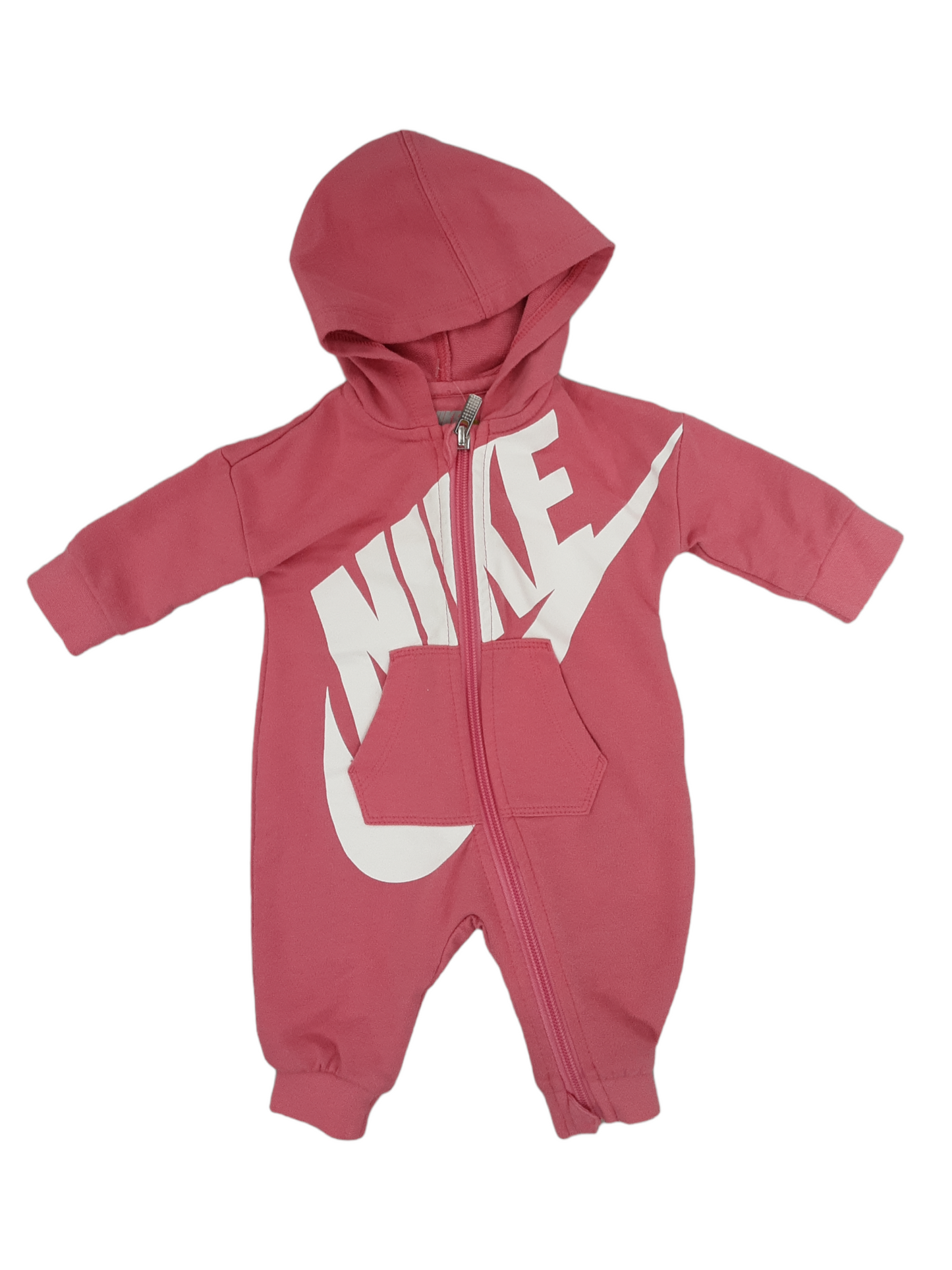 Hooded pink jumpsuit size newborn