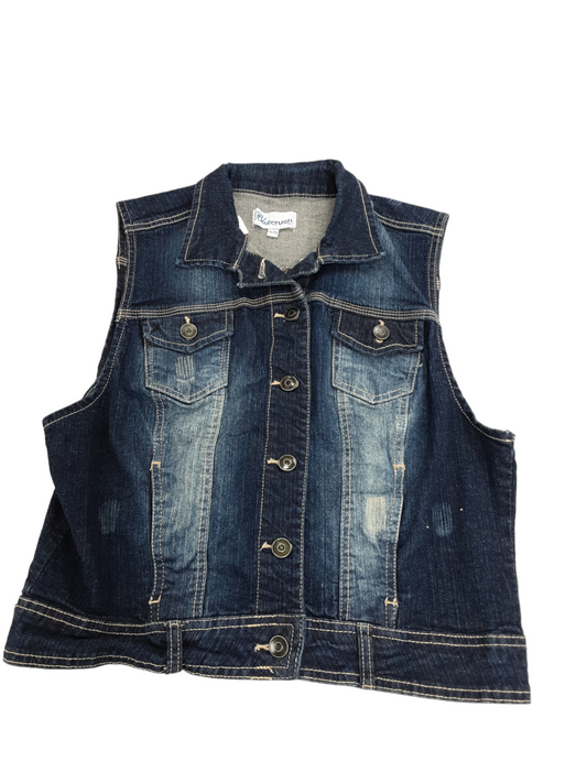 Faded Denim Vest Xl t