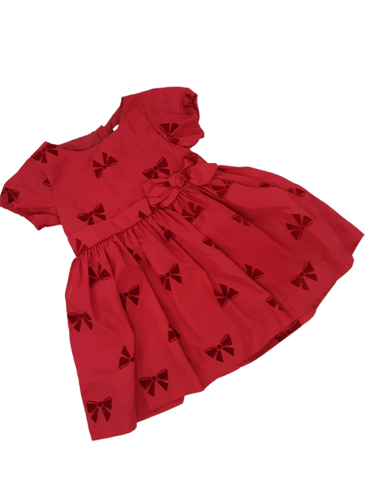 Red bows dress size 12 to 18 months