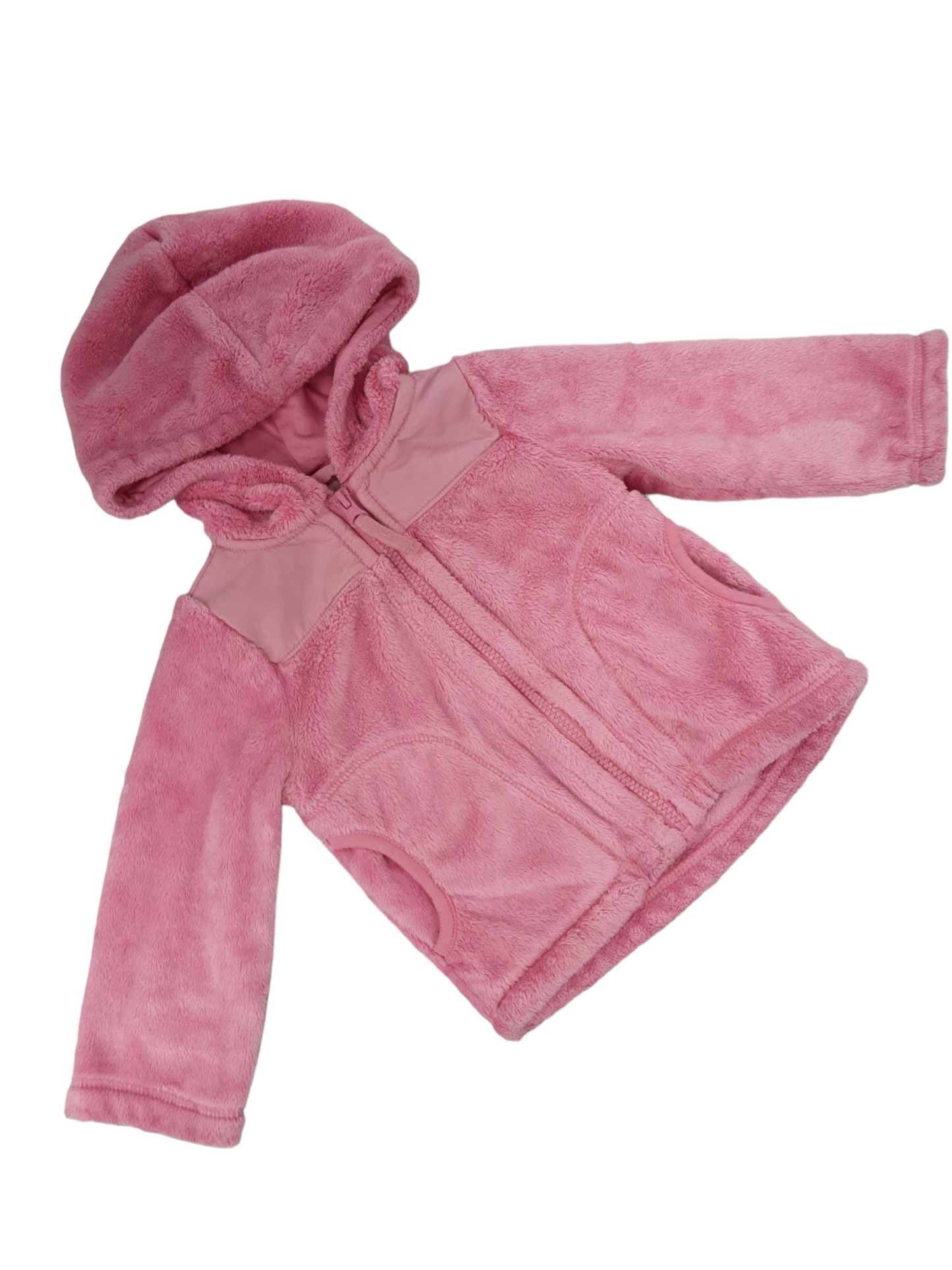 Plush pink zip up size 18 to 24 months