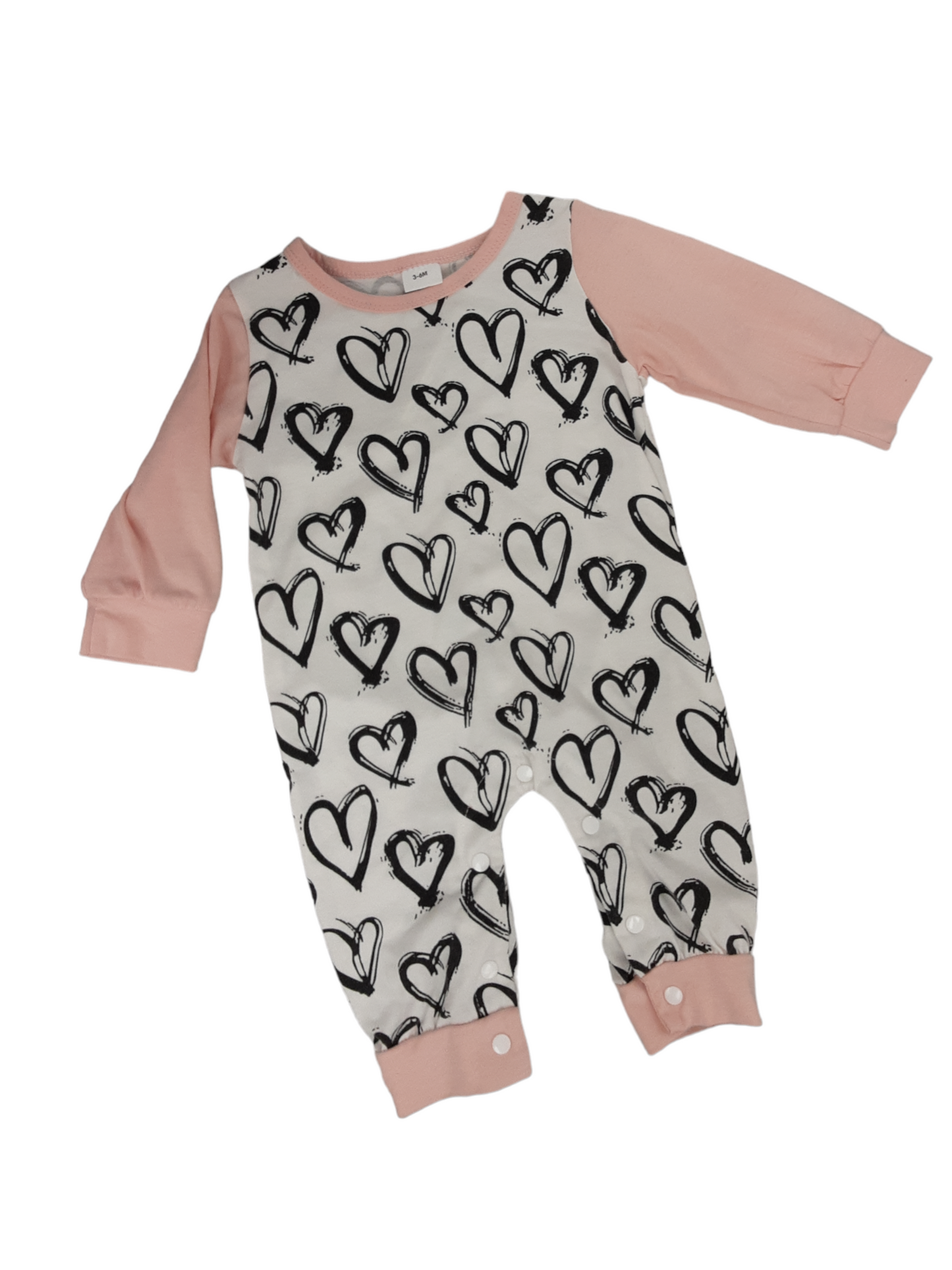 Heart patterned 3 to 6 month sleeper