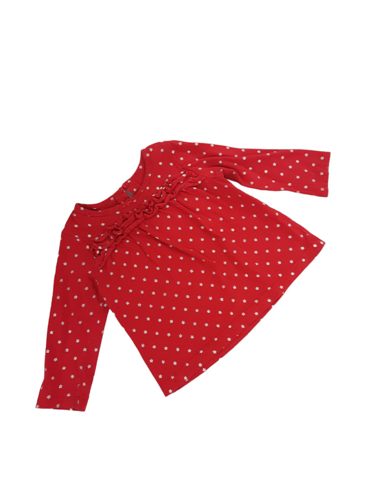 Starry red long sleeve size 24 months