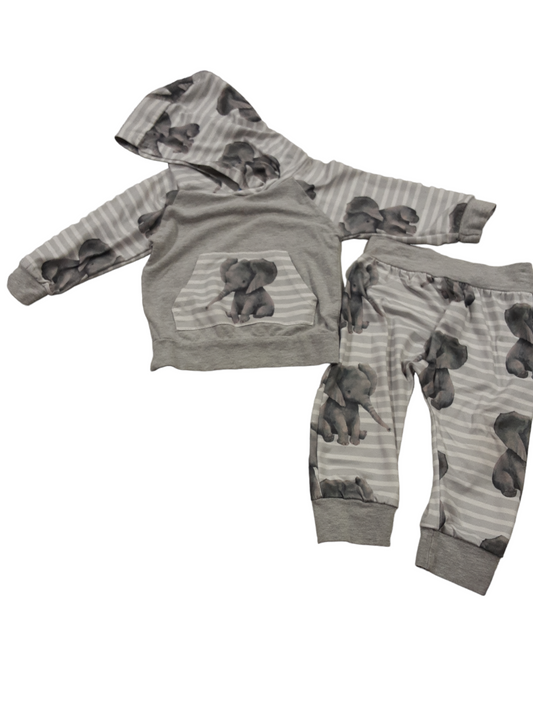 2 pc elephant 🐘 set 12-18months