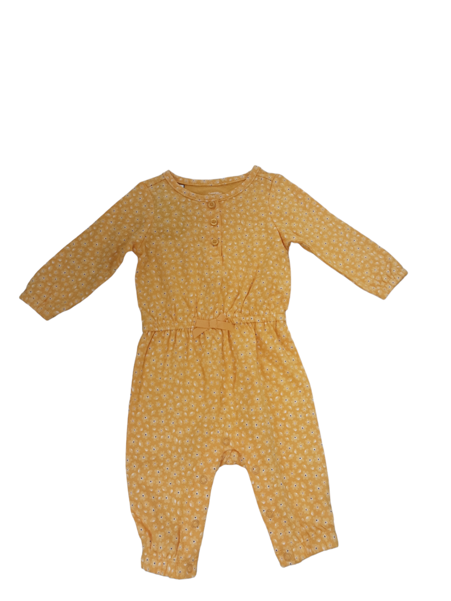 3 to 6 month bright yellow jumpsuit