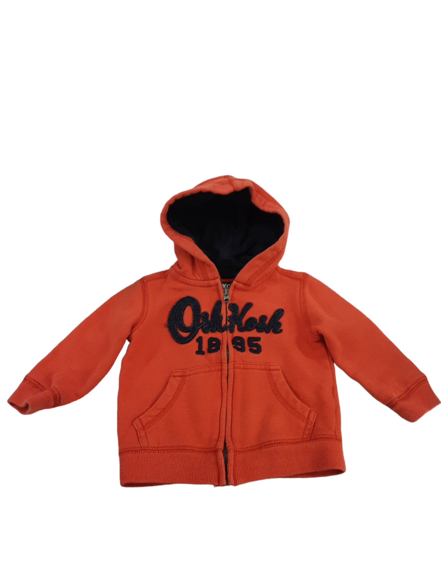 Orange and navy fleece jacket size 9months