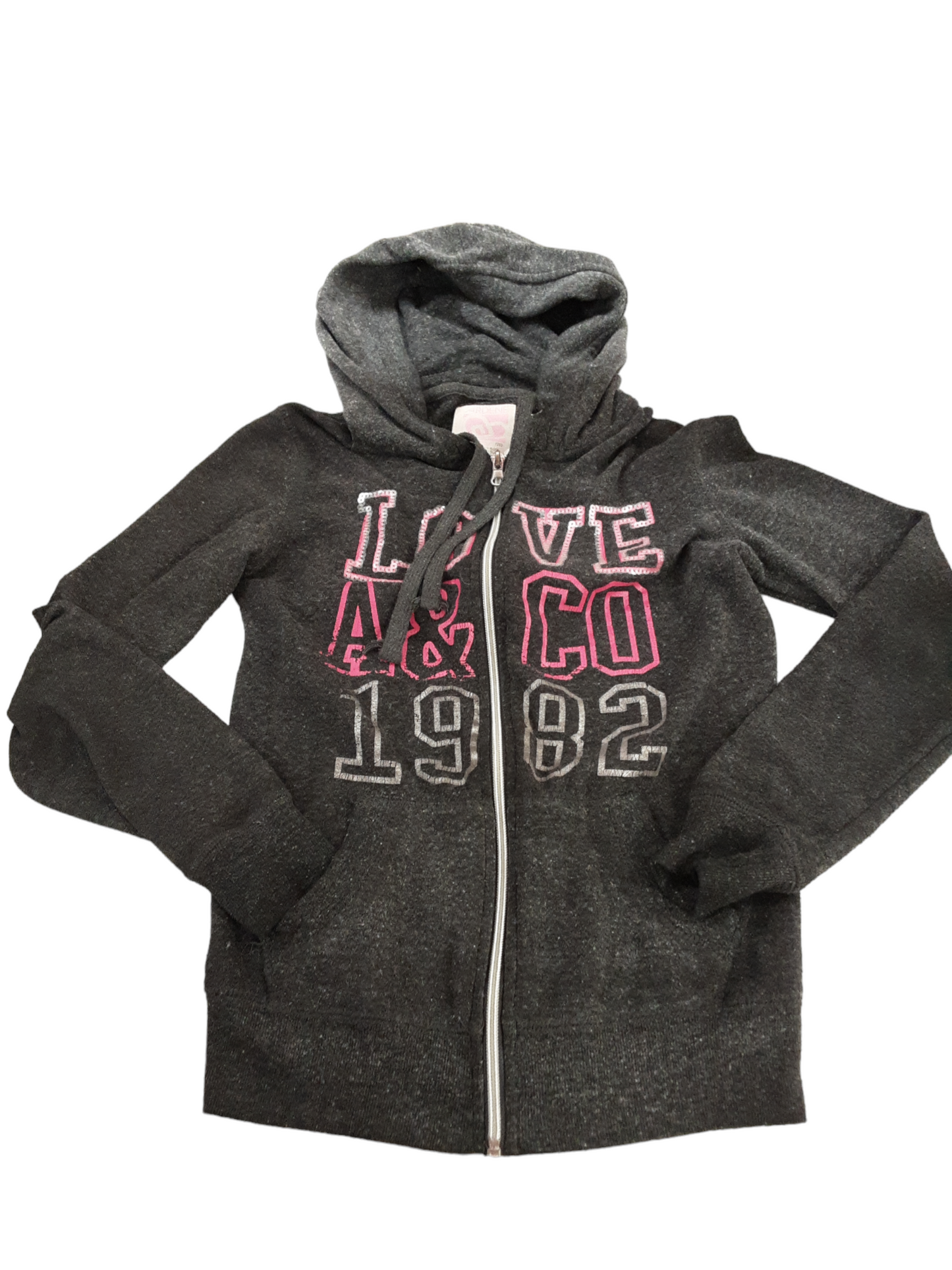 LOVE grey hoodie size 12