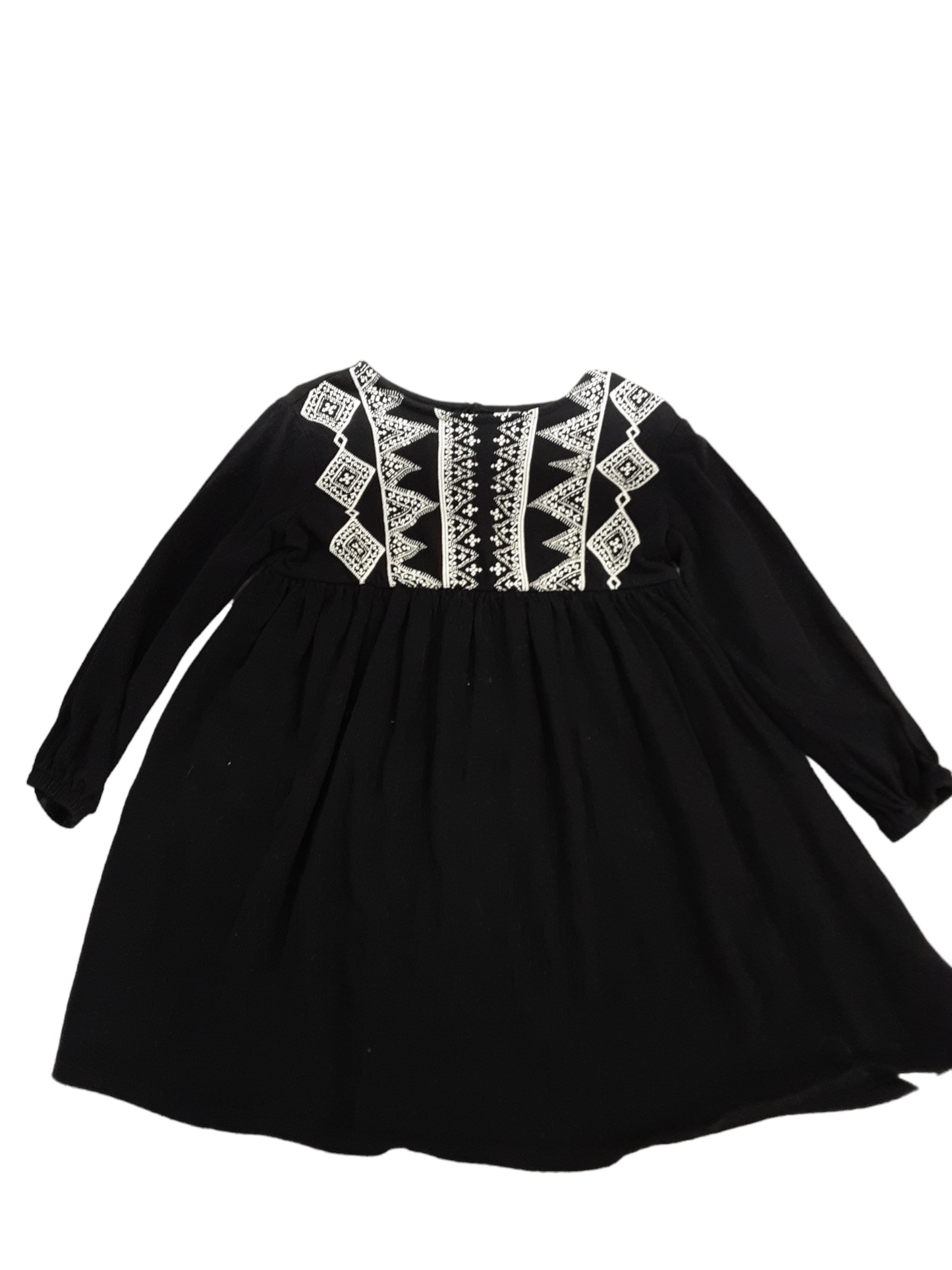 Black with white smock style dress size 4