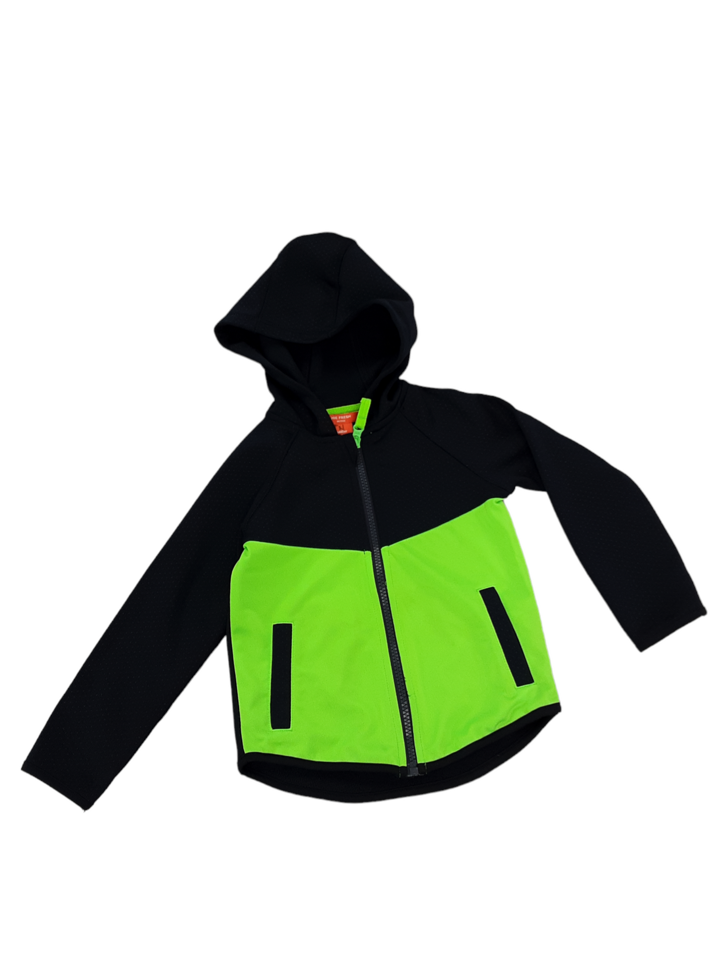 Black and lime green zip up size 3t