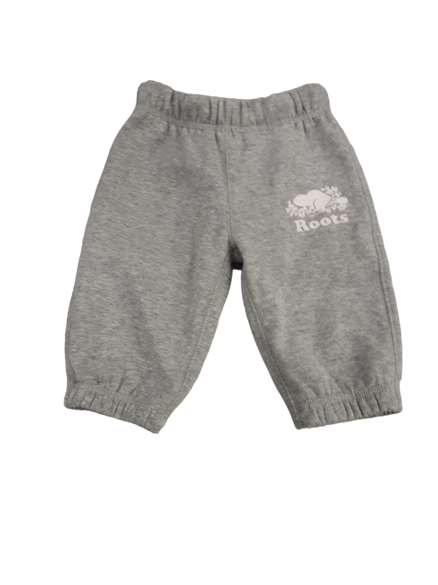 Gray  with sparkles Roots joggers size 3-6months