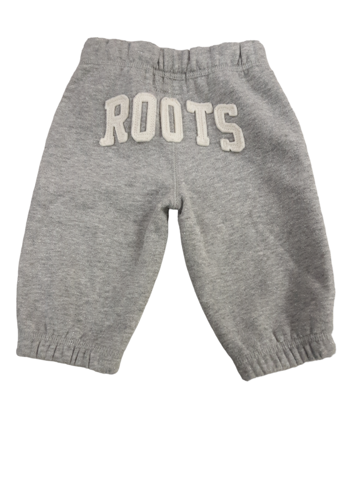 Gray  with sparkles Roots joggers size 3-6months