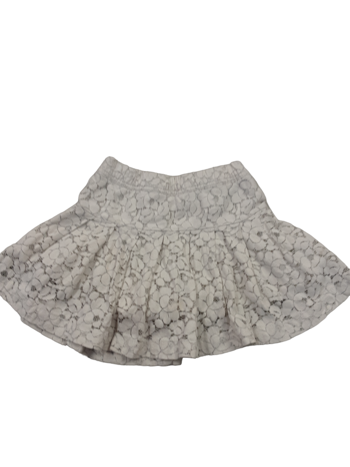 Antique white floral  lace skirt with built in shorts size 5