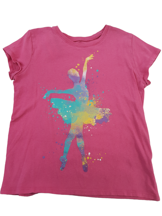 Paint splatter ballerina top, size 7-8
