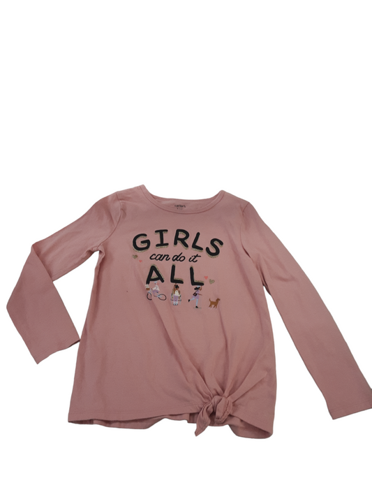 Girls can do it All. Tie top, size 7