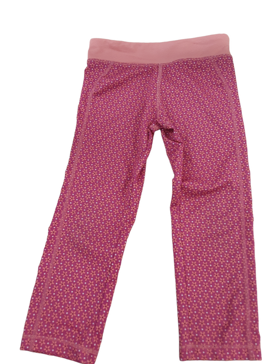 Pink with peach flowers Capri  size 7-8yrs