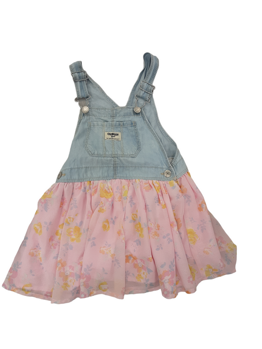 Floral and denim dress size 4