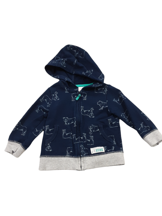 Doggy zippered hoodie size 12months