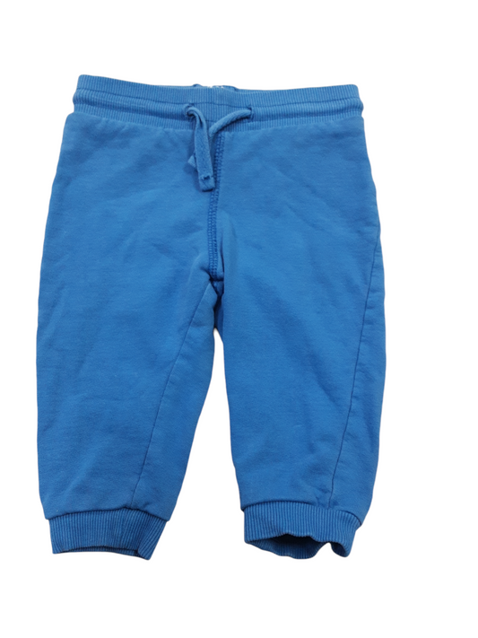 Blue organic cotton comfy pants size 4-6m