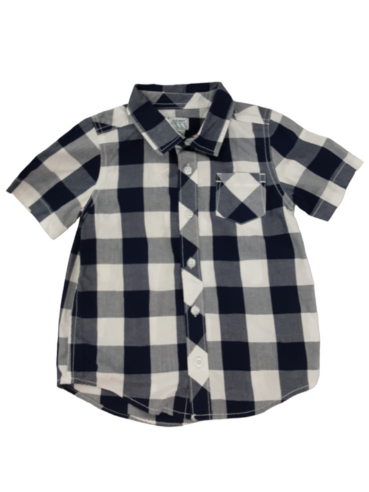 5t blue checkered top