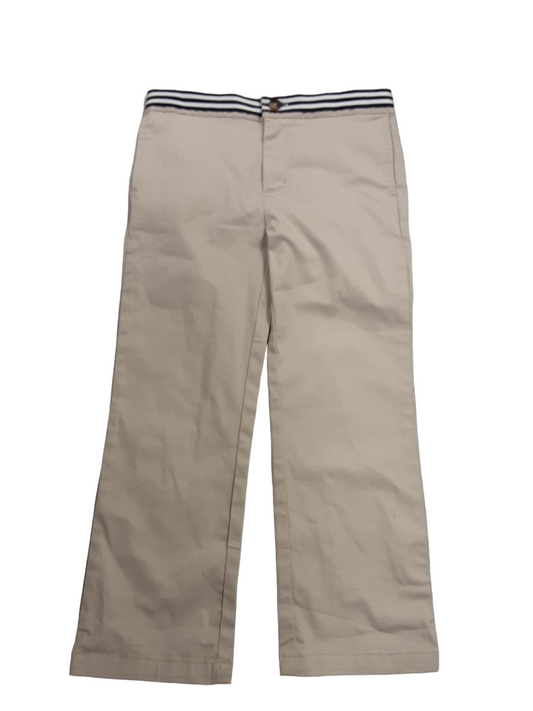 Light beige cotton pants with adjustable waistband. Size 5