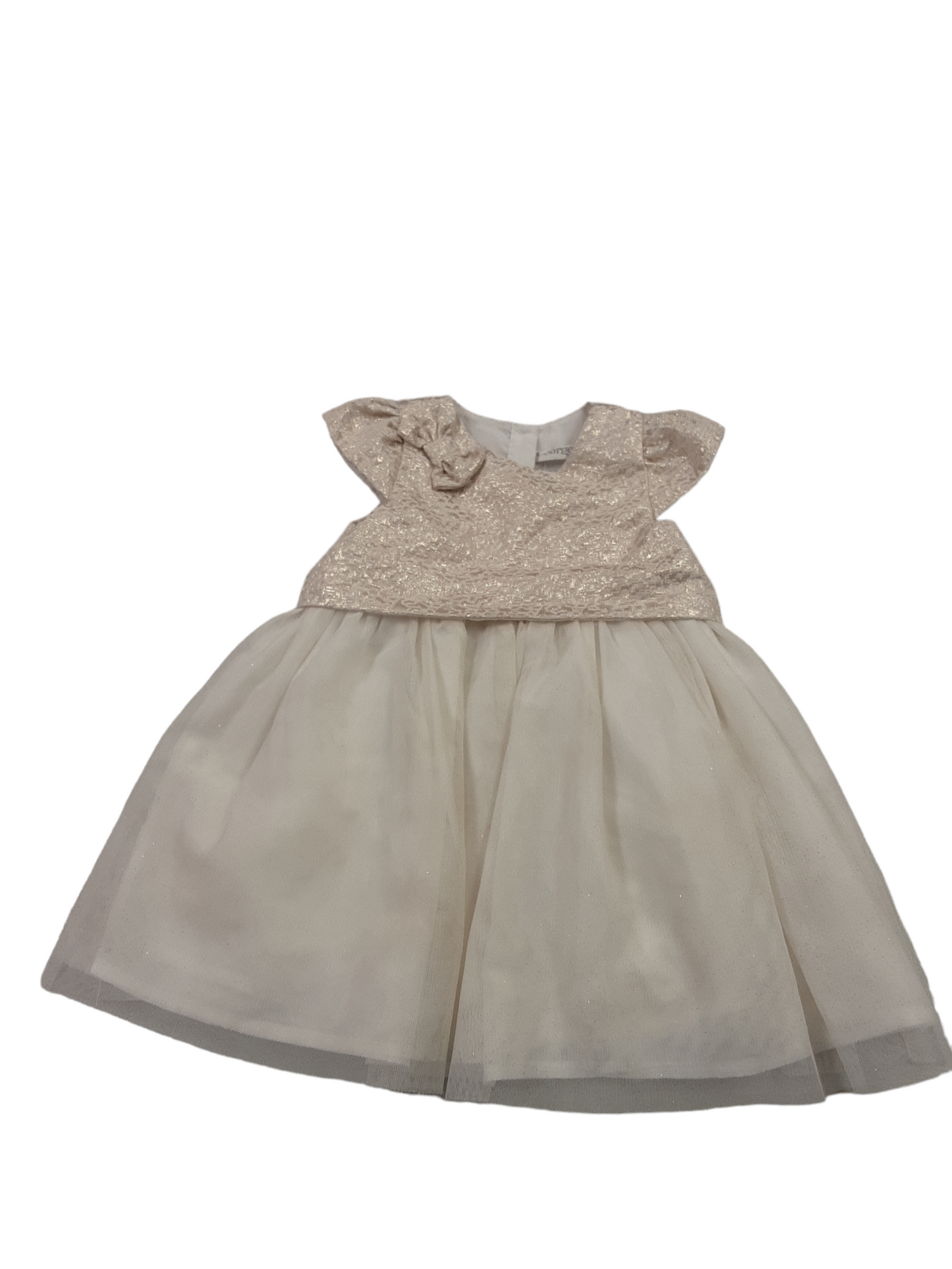 Gold/Cream special occasion dress size 12-18months