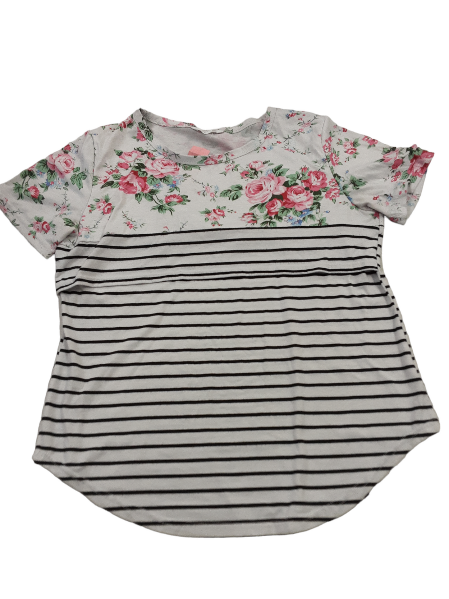 Double print Nursing friendly Maternity Top, size Large