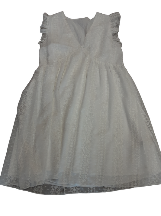 White lace lined dress, size 6