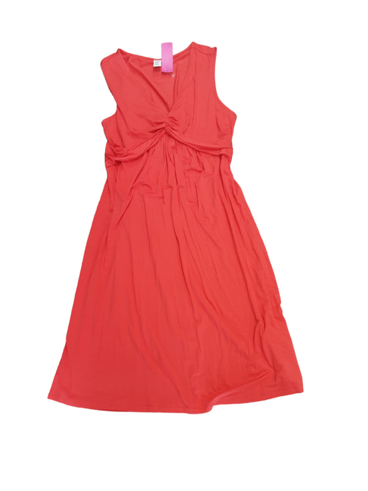 Orange tank style Maternity dress (nursing friendly) size sm
