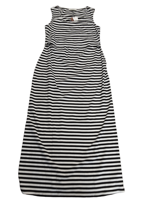 Black & White stripe maxi dress (nursing friendly ) size L