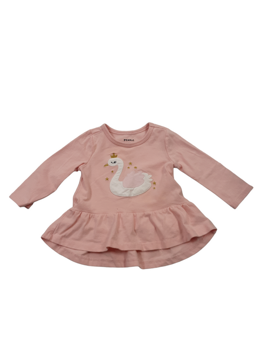 Swan baby top size 6months