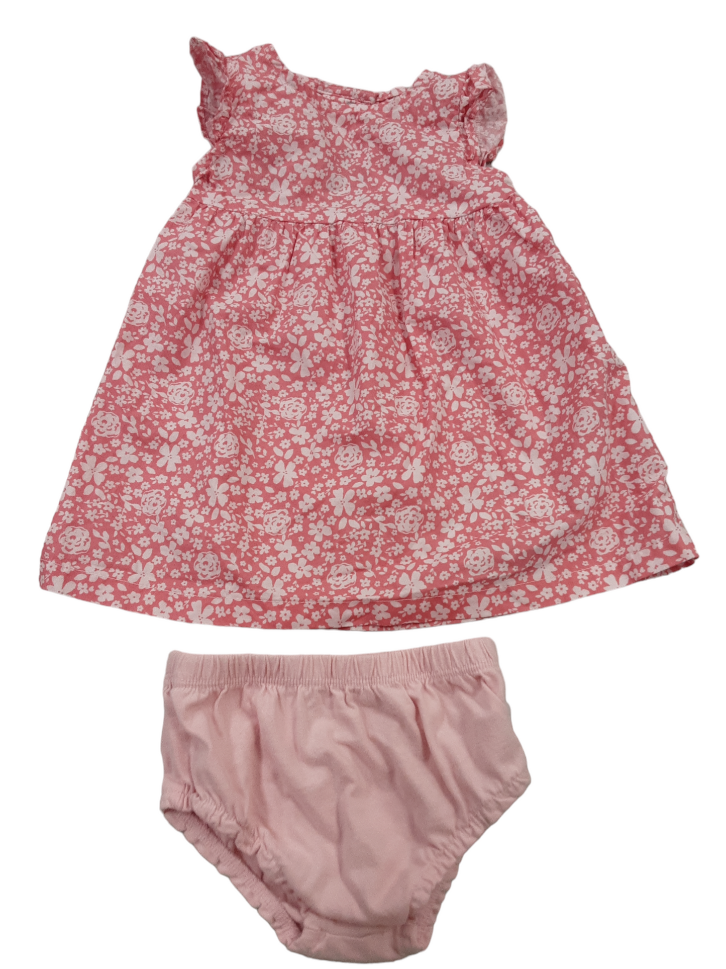 2 pc cotton dress set, size 24months